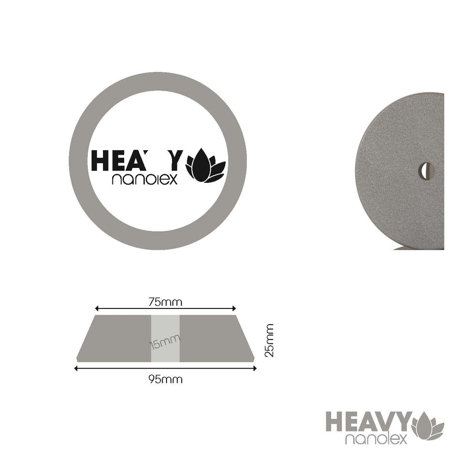 Heavy, Hard, Polishing Pad Grey, DA 95x25x75
