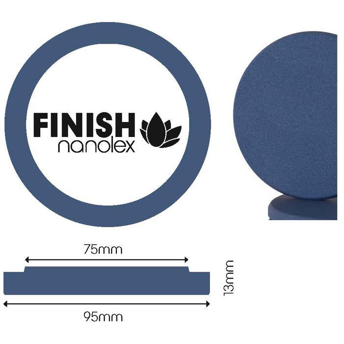 Finish, Soft, Polishing Pad Blue DA 95x25x75 Pad