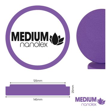 Polishing Pad 145x25x125, Medium, Purple X1